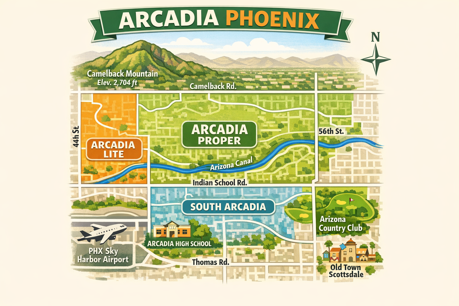 Arcadia, Arcadia Lite, Lower Arcadia Map
