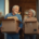 Senior couple downsizing into smaller home