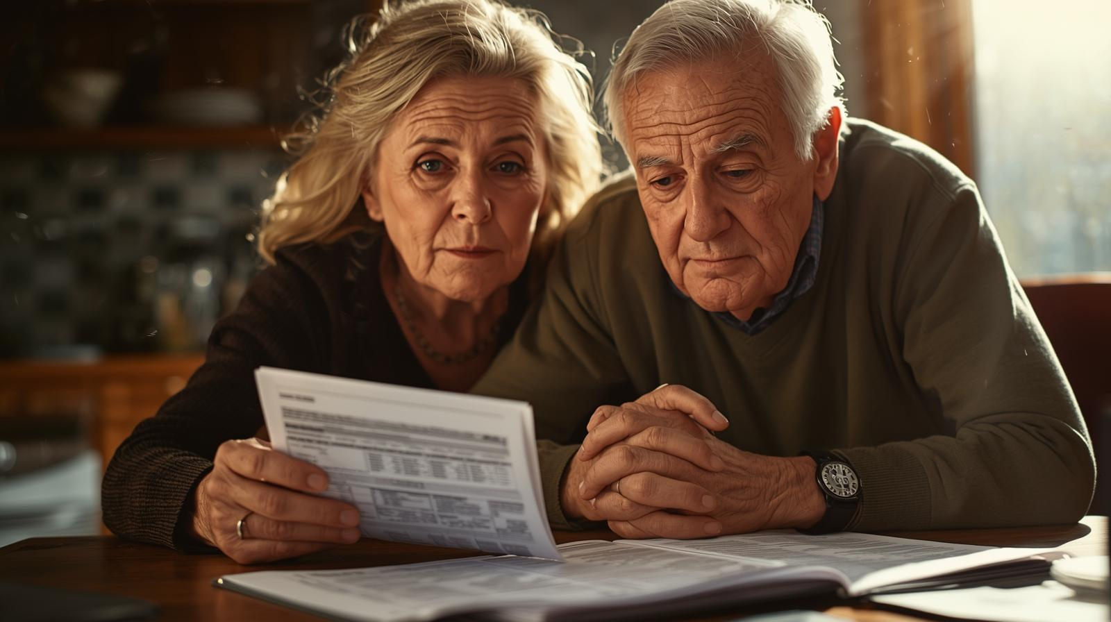 Seniors paying bills