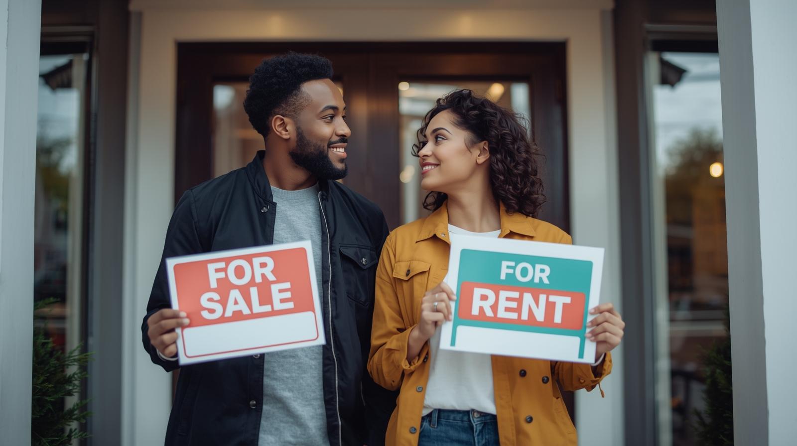 a couple deciding whether to rent or buy a home in phoenix az