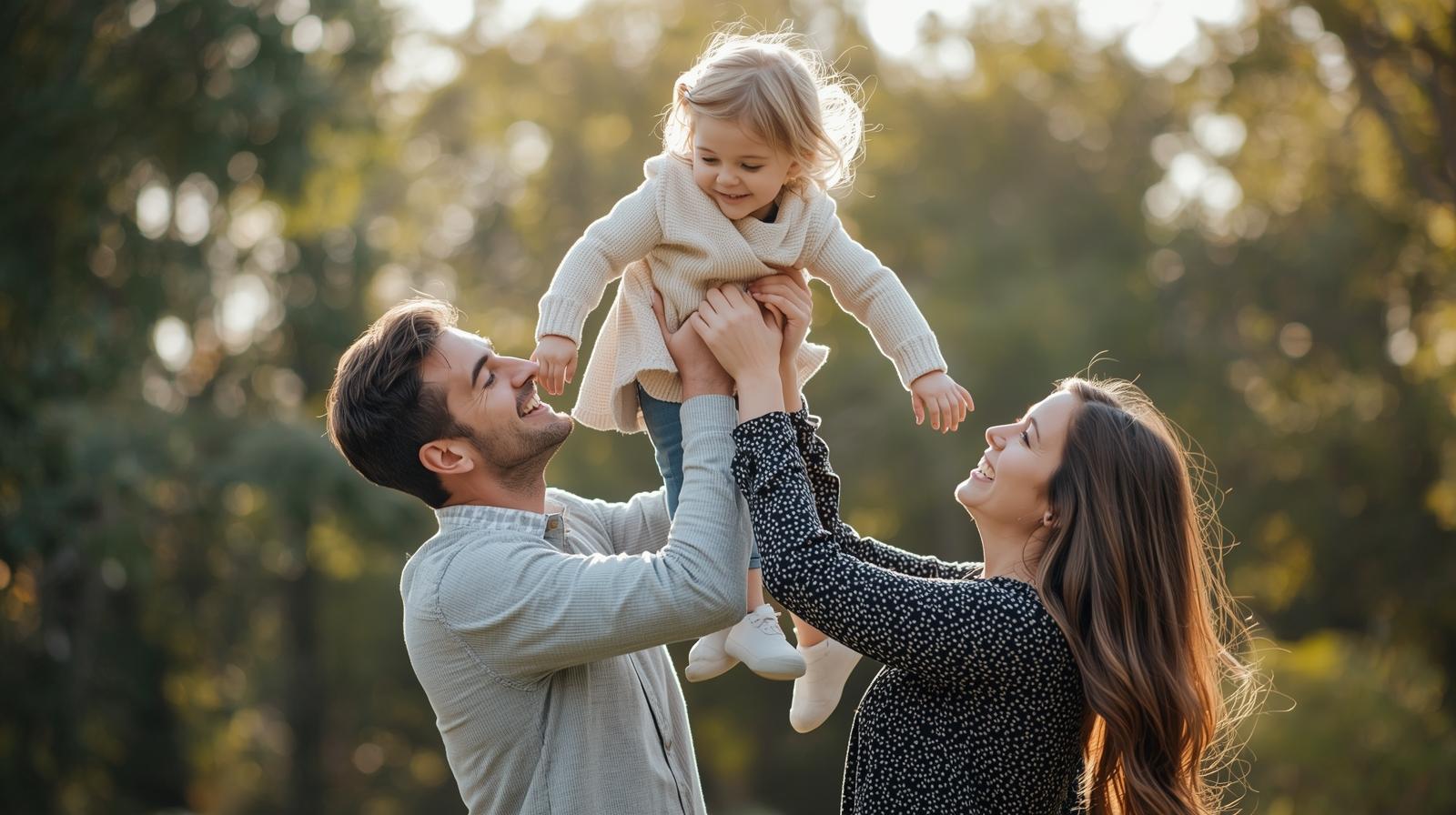 young couple with child